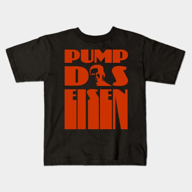 Pump the iron bodybuilding fitness gift shirt Kids T-Shirt by KAOZ